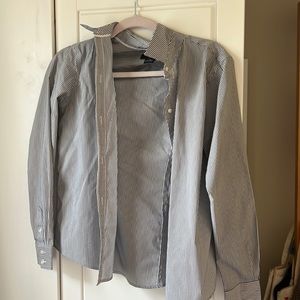 blue stripe button up